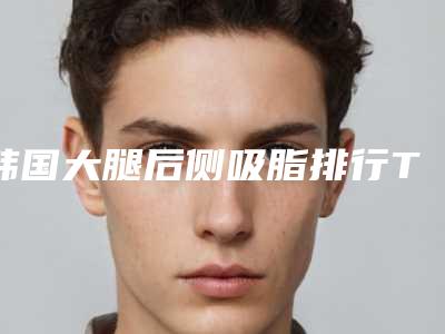 韩国大腿后侧吸脂排行TOP4整形医院推荐